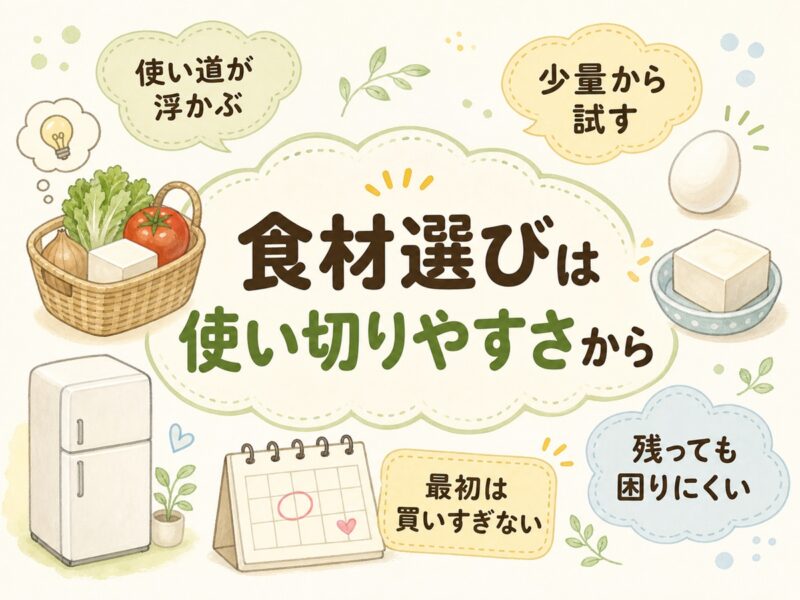 一人暮らしの食材選びは「使い切りやすさ」から考える