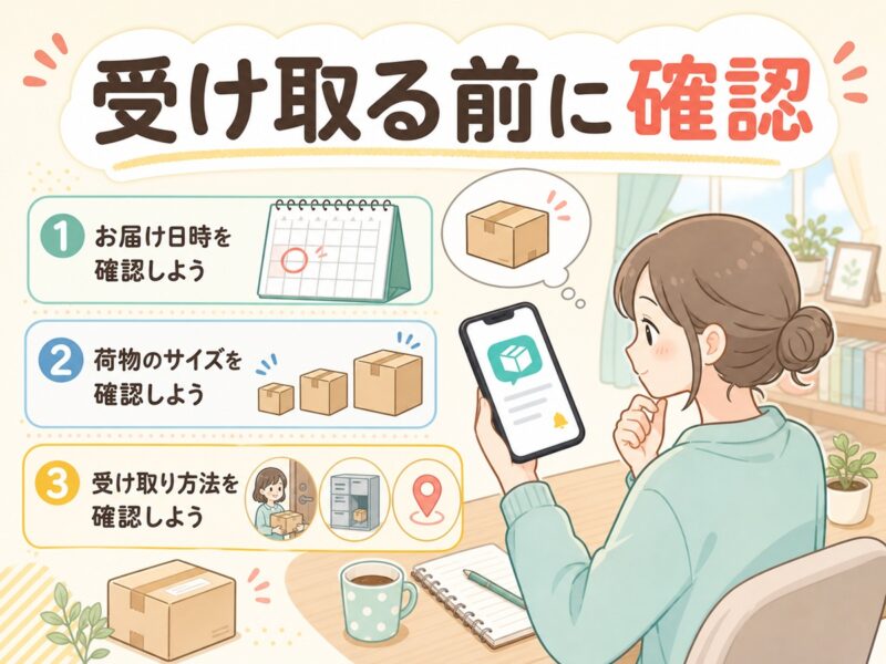 一人暮らしで宅配便を受け取る前に確認したいこと