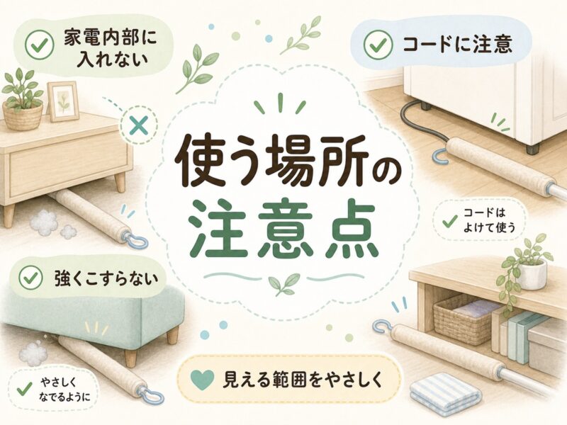 使うときに気をつけたい場所