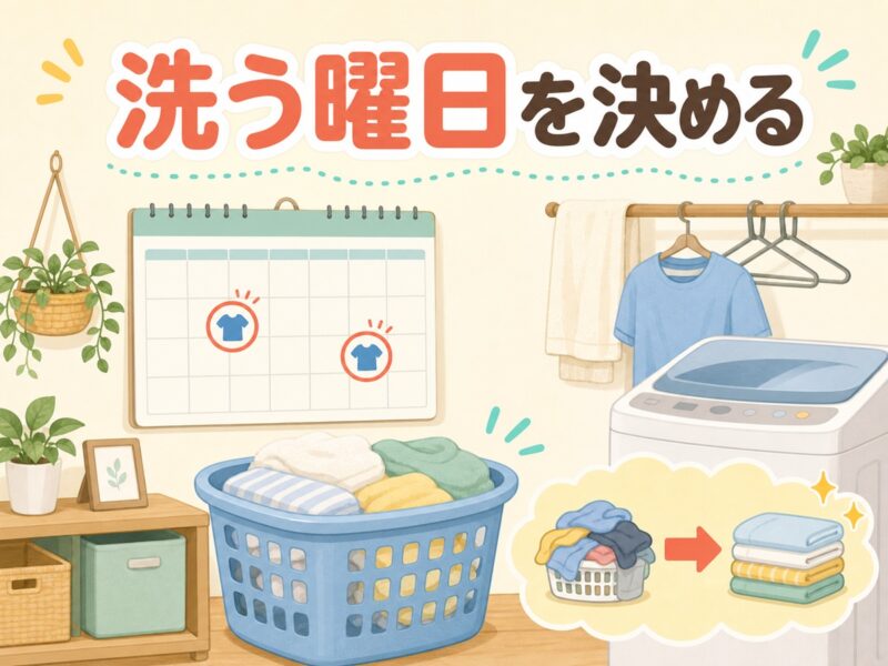 洗濯物をためこまないために洗う曜日を決めるとラク