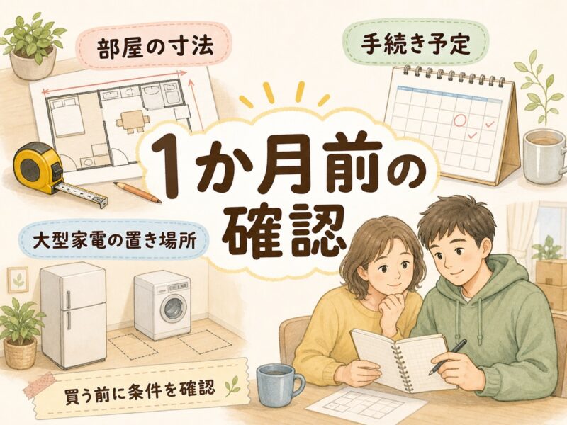 入居1か月前までに親子で確認すること
