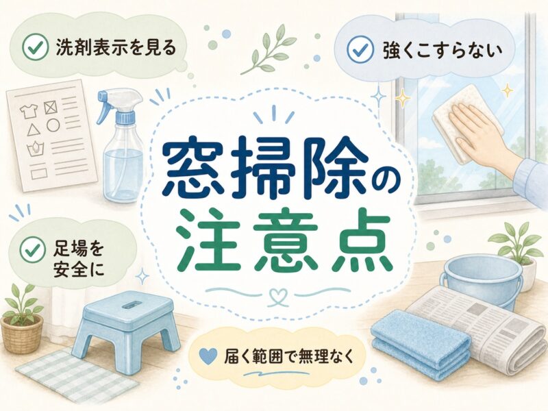 窓ガラス掃除で気をつけたいこと