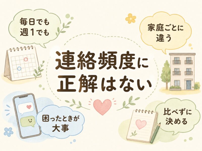 一人暮らしの子どもとの連絡頻度に正解はない