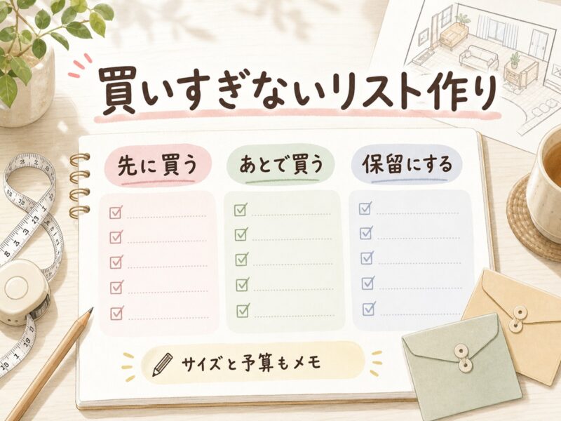新生活用品を買いすぎないためのリストの作り方