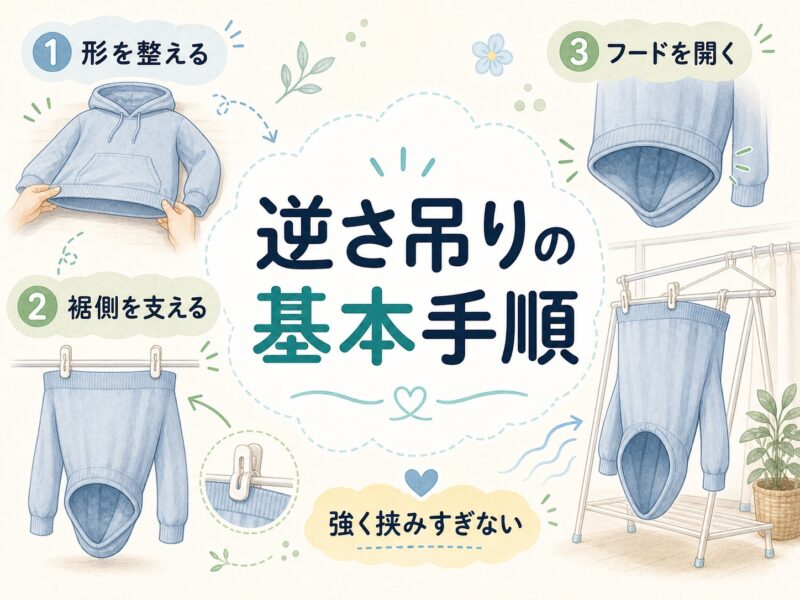 逆さ吊りハンガー術の基本手順