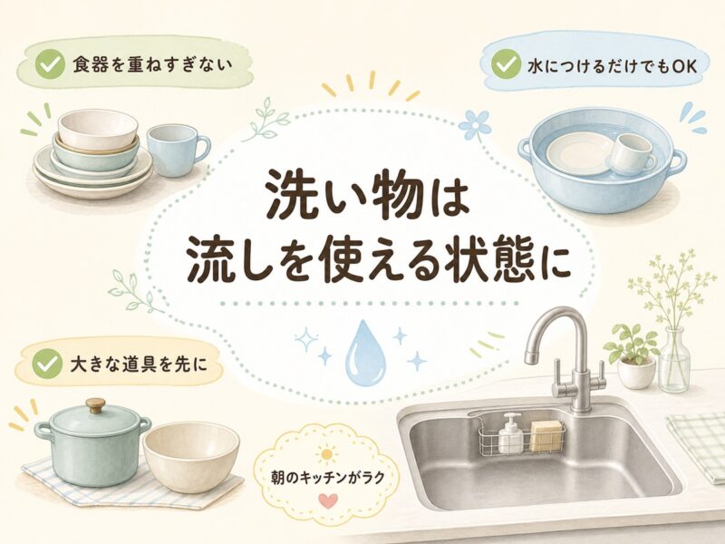 流しを使える状態にする