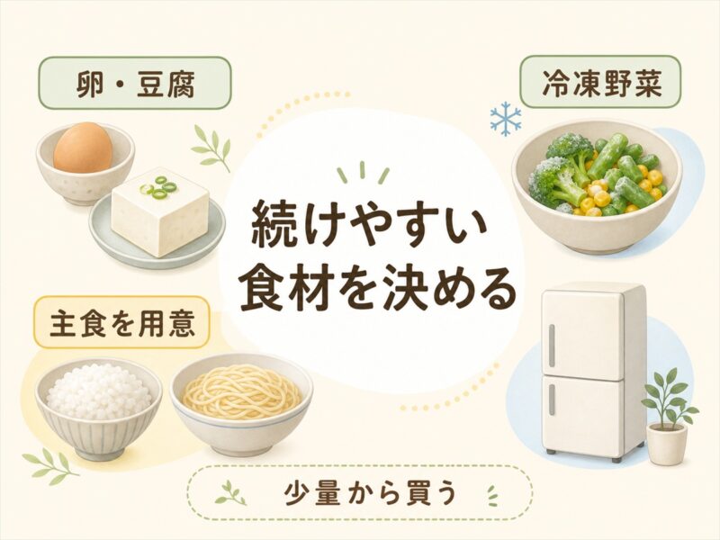 続けやすい食材を決めておく