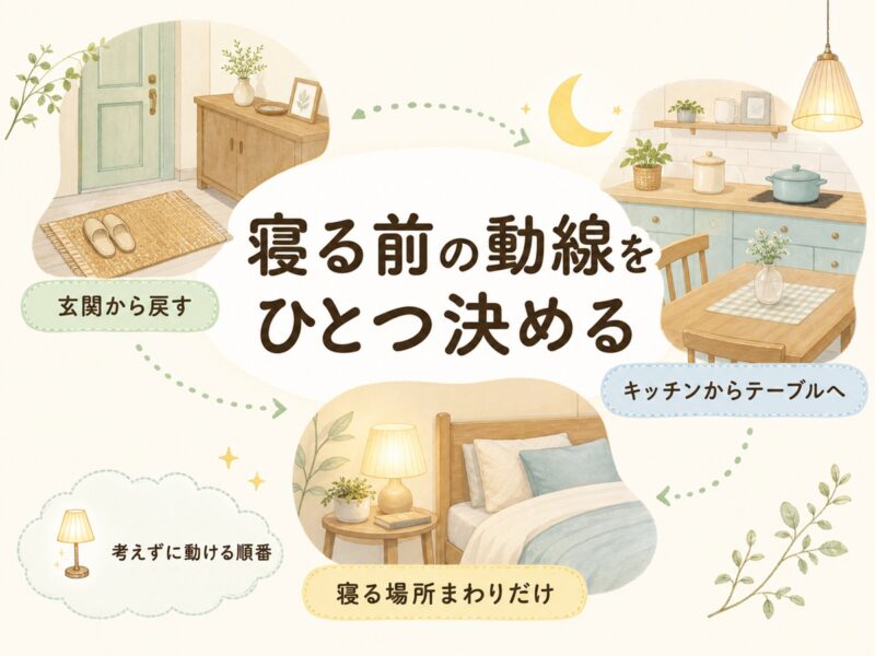 寝る前の動線をひとつ決める