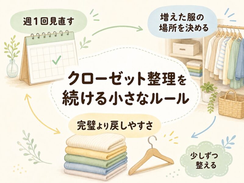 一人暮らしのクローゼット整理を続けるための小さなルール
