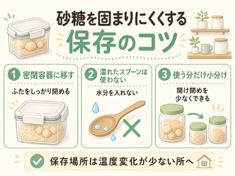 砂糖保存のコツ