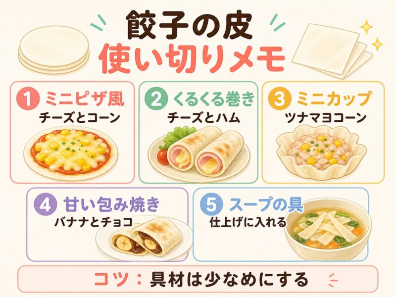 余った餃子の皮使い切りメモ