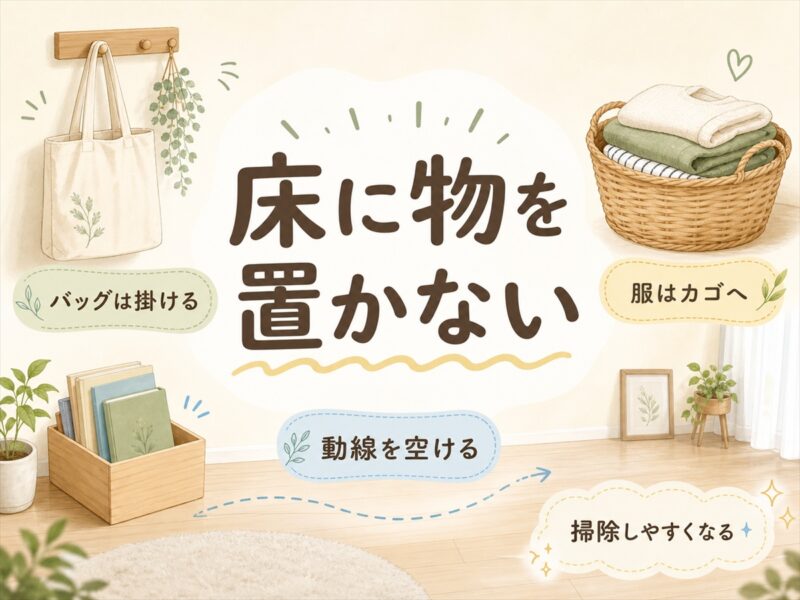 床に物を置かない