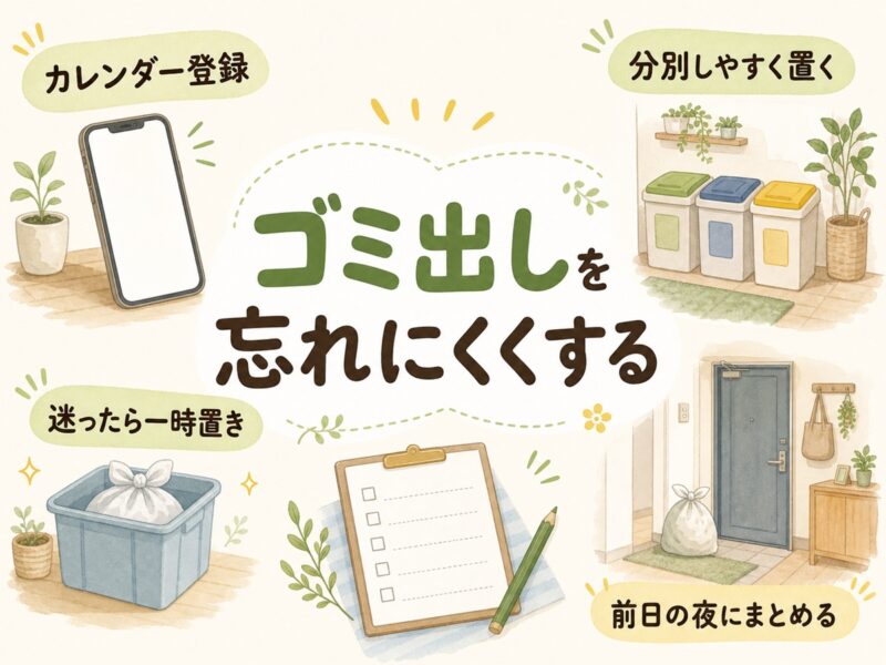 ゴミ出しを忘れにくくする一人暮らしの工夫