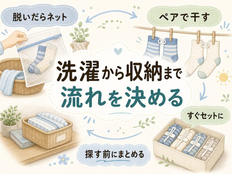 洗濯前から収納までの流れを決める