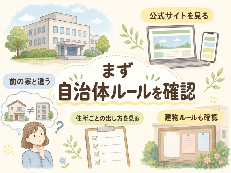 一人暮らしのゴミ出しは自治体ルールの確認から始める