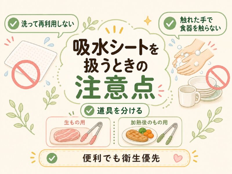 吸水シートを扱うときの注意点