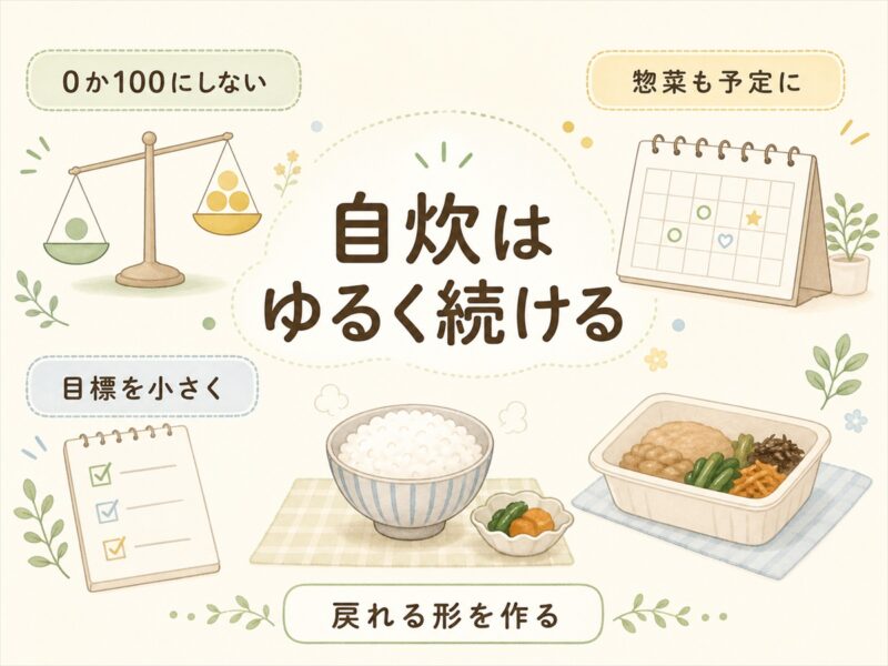 自炊を続けるために見直したい考え方