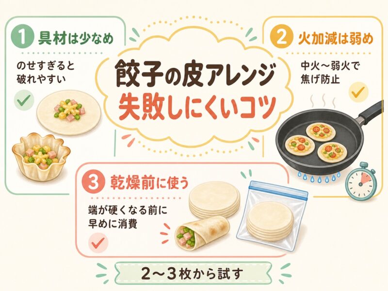 餃子の皮アレンジ失敗しにくいコツ