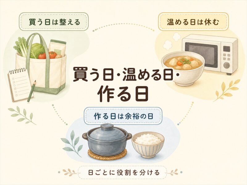 買う日・温める日・作る日を分けて考える