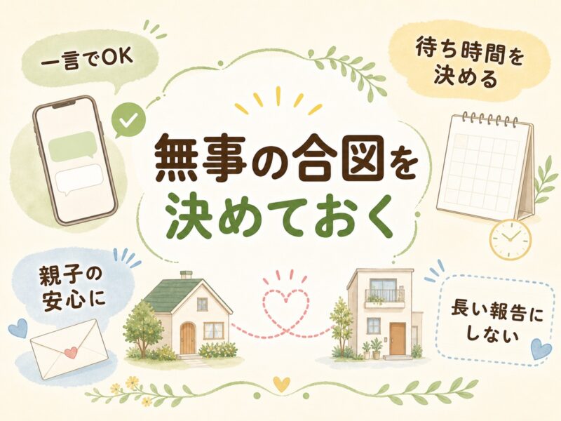 親子で決めておきたい「無事の合図」