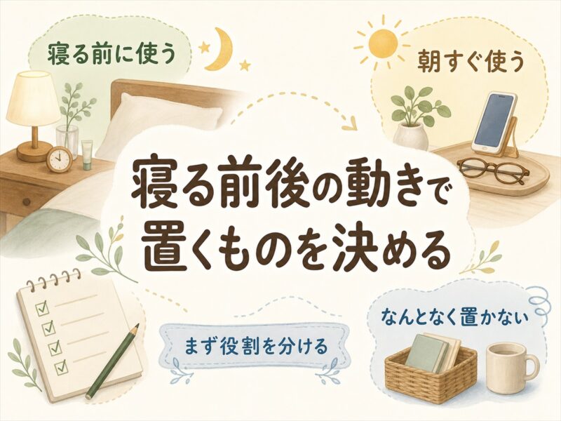 ベッドまわりは「寝る前後の動き」から考える