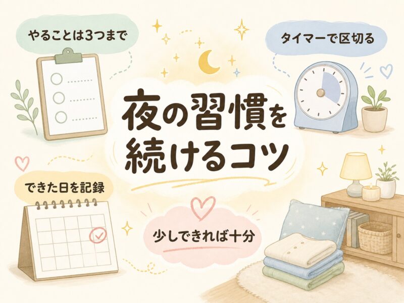 一人暮らしで夜の習慣を続けるコツ