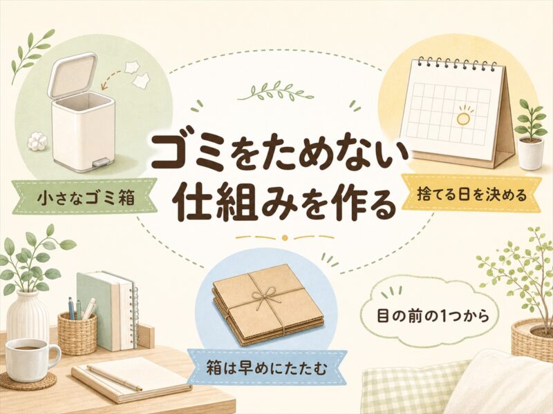 「小さなゴミ箱」と「捨てるタイミング」を決める