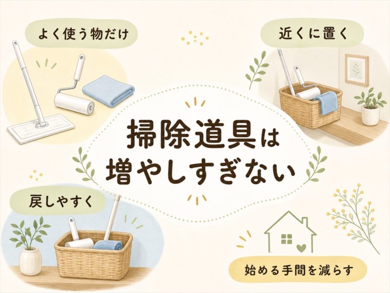 道具を増やしすぎない