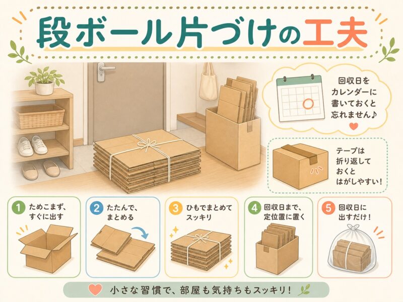 一人暮らしで続けやすい段ボール片づけの工夫