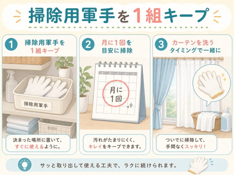 軍手掃除を続けやすくする収納とタイミング