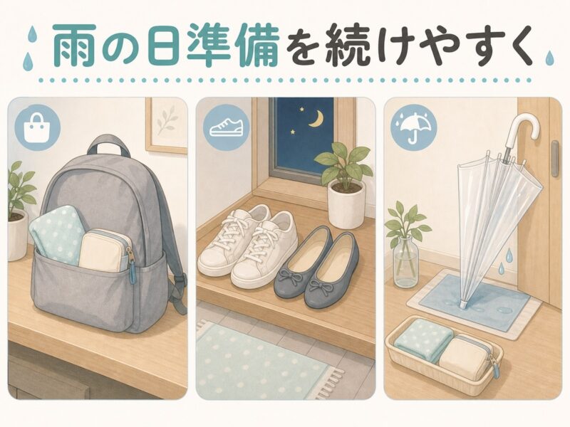一人暮らしで雨の日準備を続けやすくするコツ