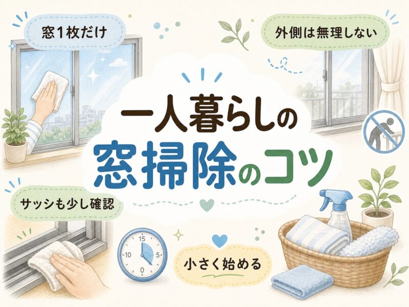 一人暮らしで窓掃除をラクにするコツ