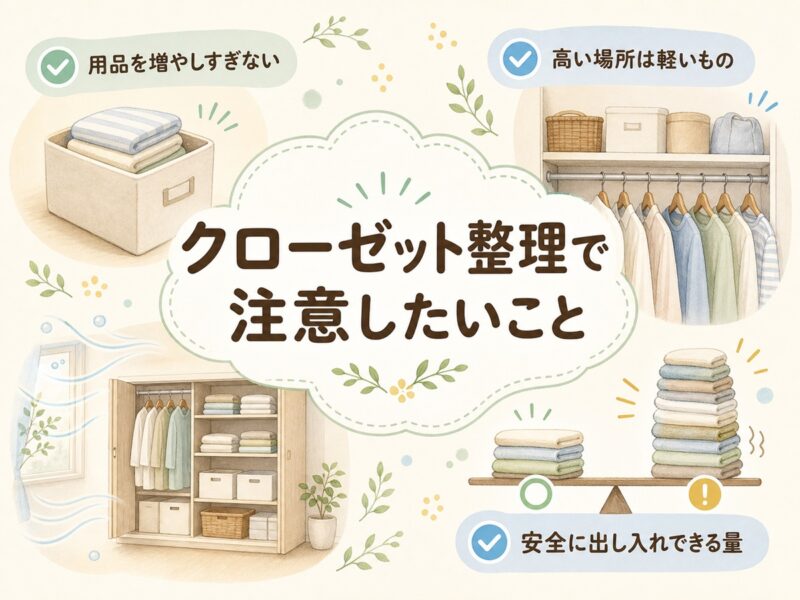 一人暮らしのクローゼット整理で注意したいこと
