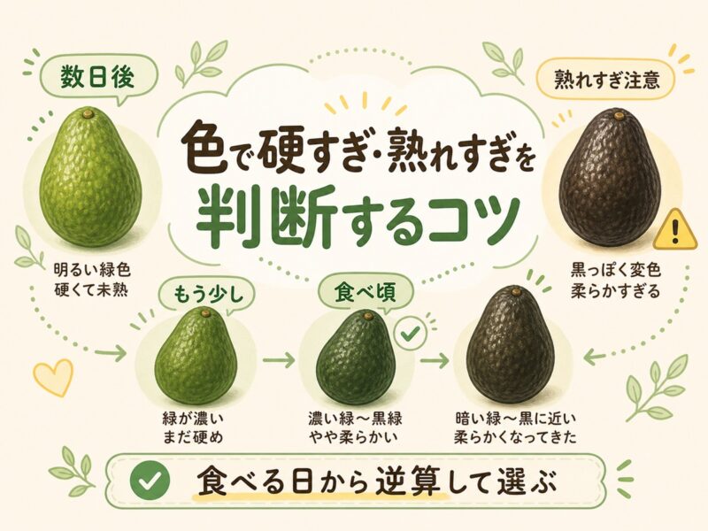 アボカドの熟れすぎを判断するコツ