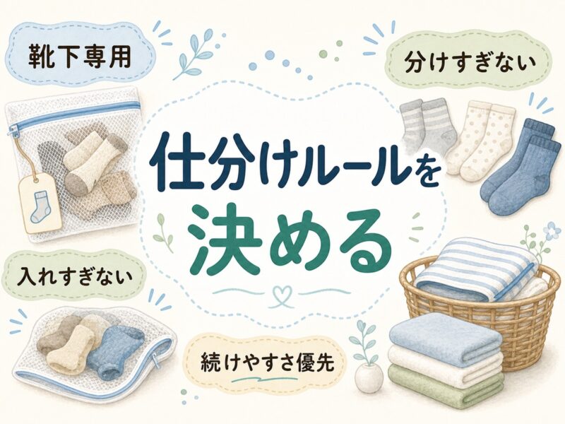 洗濯ネットの仕分けルールを決める
