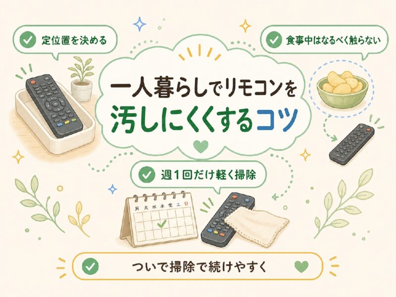 一人暮らしでリモコンを汚しにくくするコツ