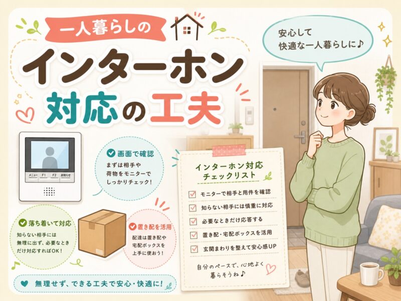 インターホン対応で慌てないための工夫