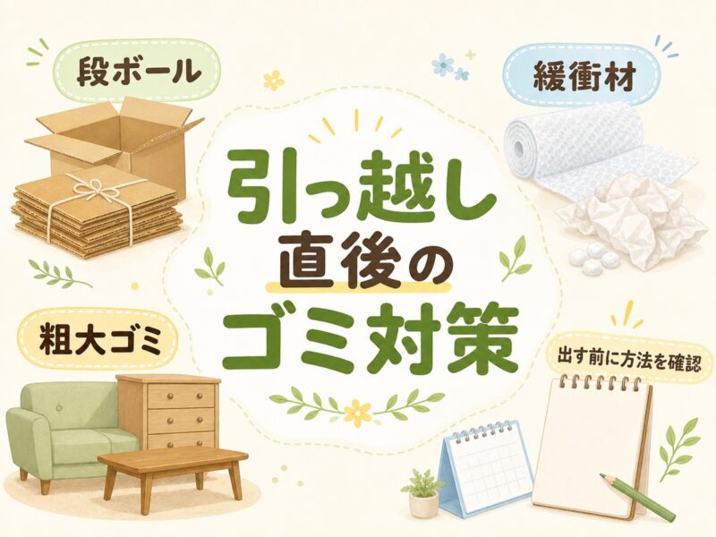 引っ越し直後に出やすいゴミの処理方法
