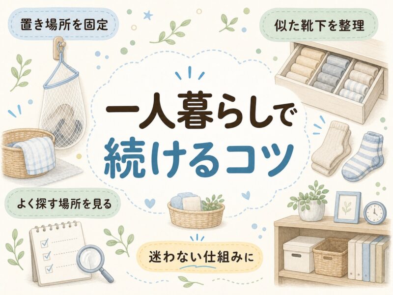 一人暮らしで続けやすくするコツ