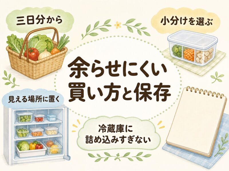 食材を余らせにくくする買い方と保存の考え方