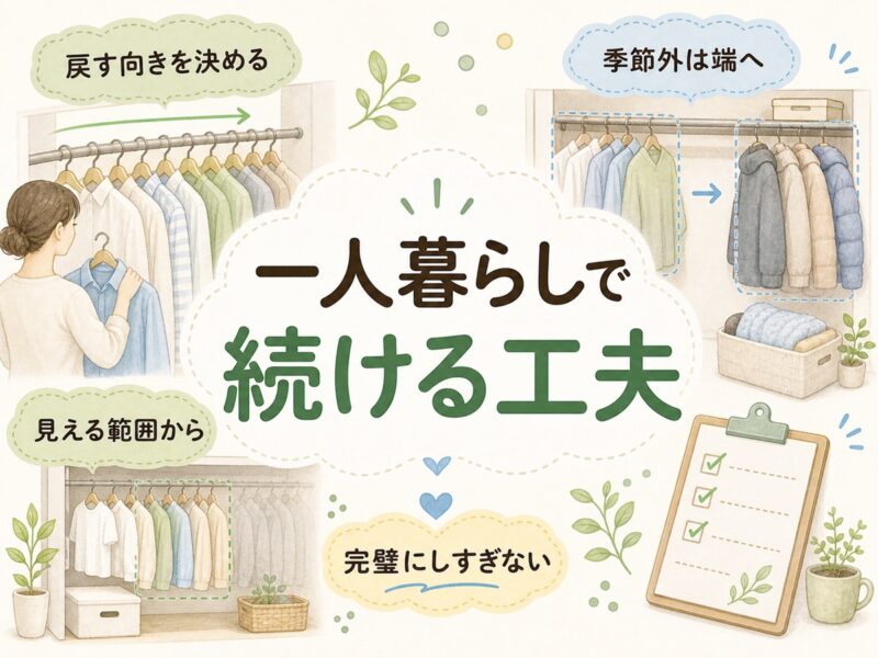 クローゼット収納で続けやすくする工夫