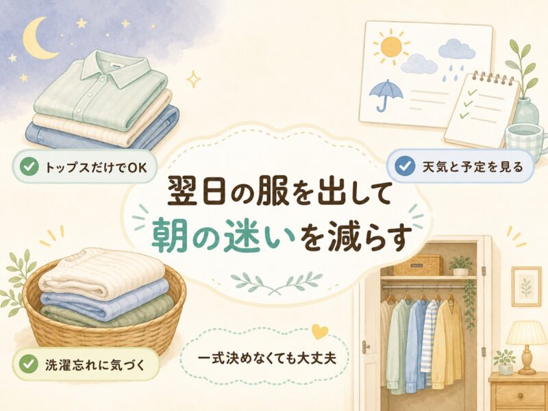 翌日の服を出しておく