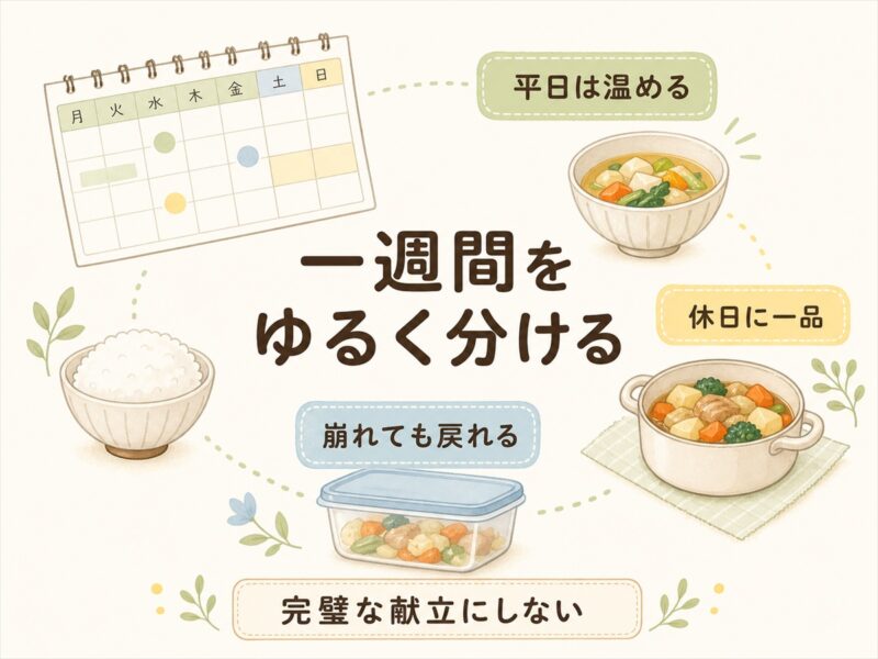 一週間をゆるく分けると自炊は続けやすい