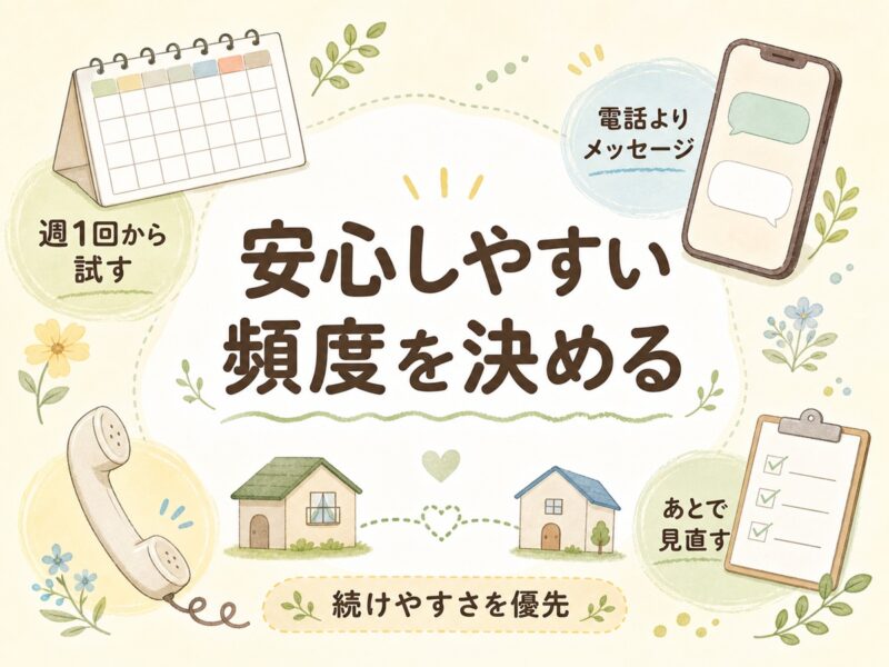 親が安心しやすい連絡頻度の決め方