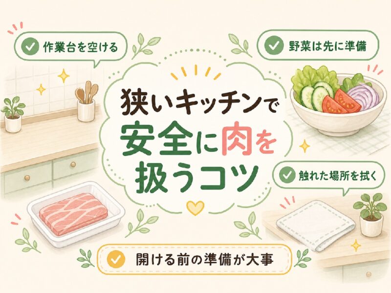 一人暮らしの狭いキッチンで安全に肉を扱うコツ