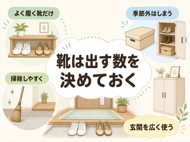 靴は出しっぱなしにする数を決める