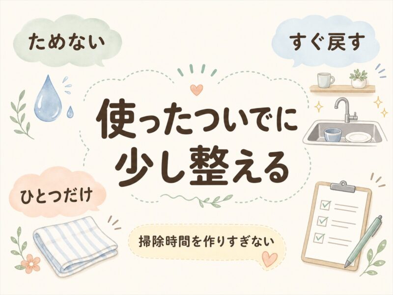 水回り掃除は「使ったついで」に少しだけ整える