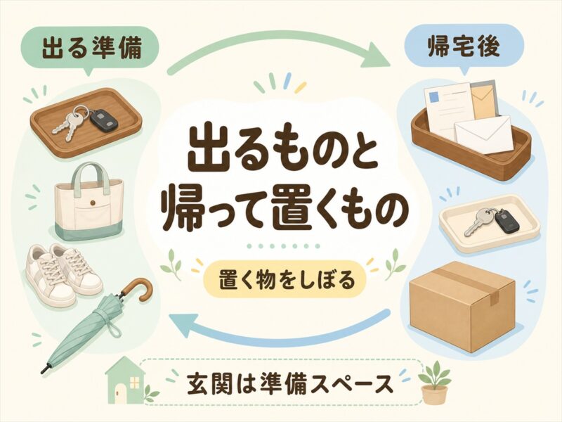 玄関は「出るもの」と「帰って置くもの」で考える