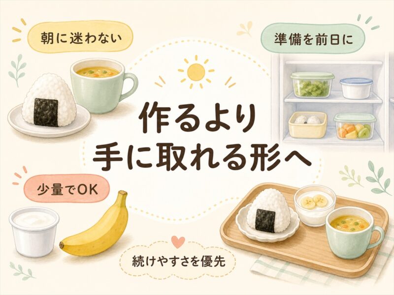 朝ごはんは「作る」より「手に取れる形」にしておく
