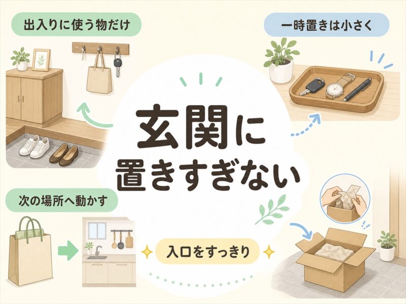 玄関に置きすぎないための小さなルールを作る